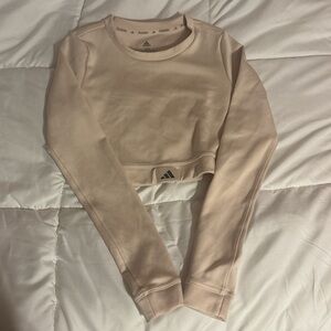 Tan adidas workout top